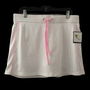 NEW Tek Gear Cotton Stretch White Tennis Workout Skort - Women's Large